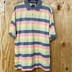 Ping Men’s XL pastel striped Polo Shirt golfers